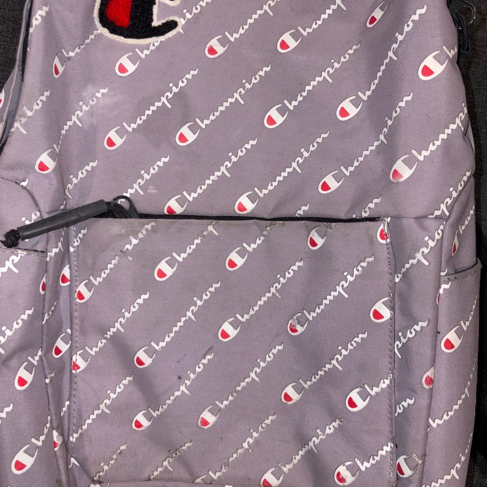 Mini Champion Logo Patterned Backpack In Lavender… - image 2